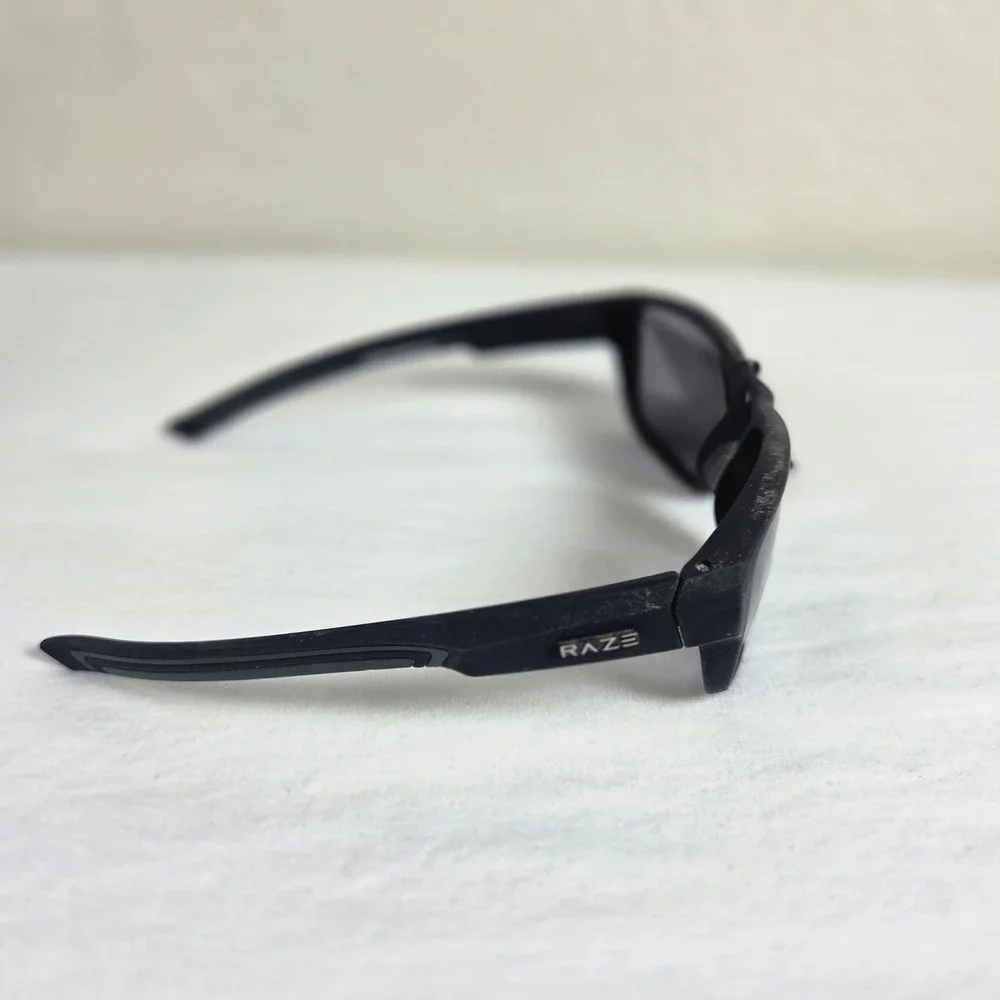 Raze Eyewear Polarized Sunglasses Matte Black Frame UV400 Biohazard Sport Mens